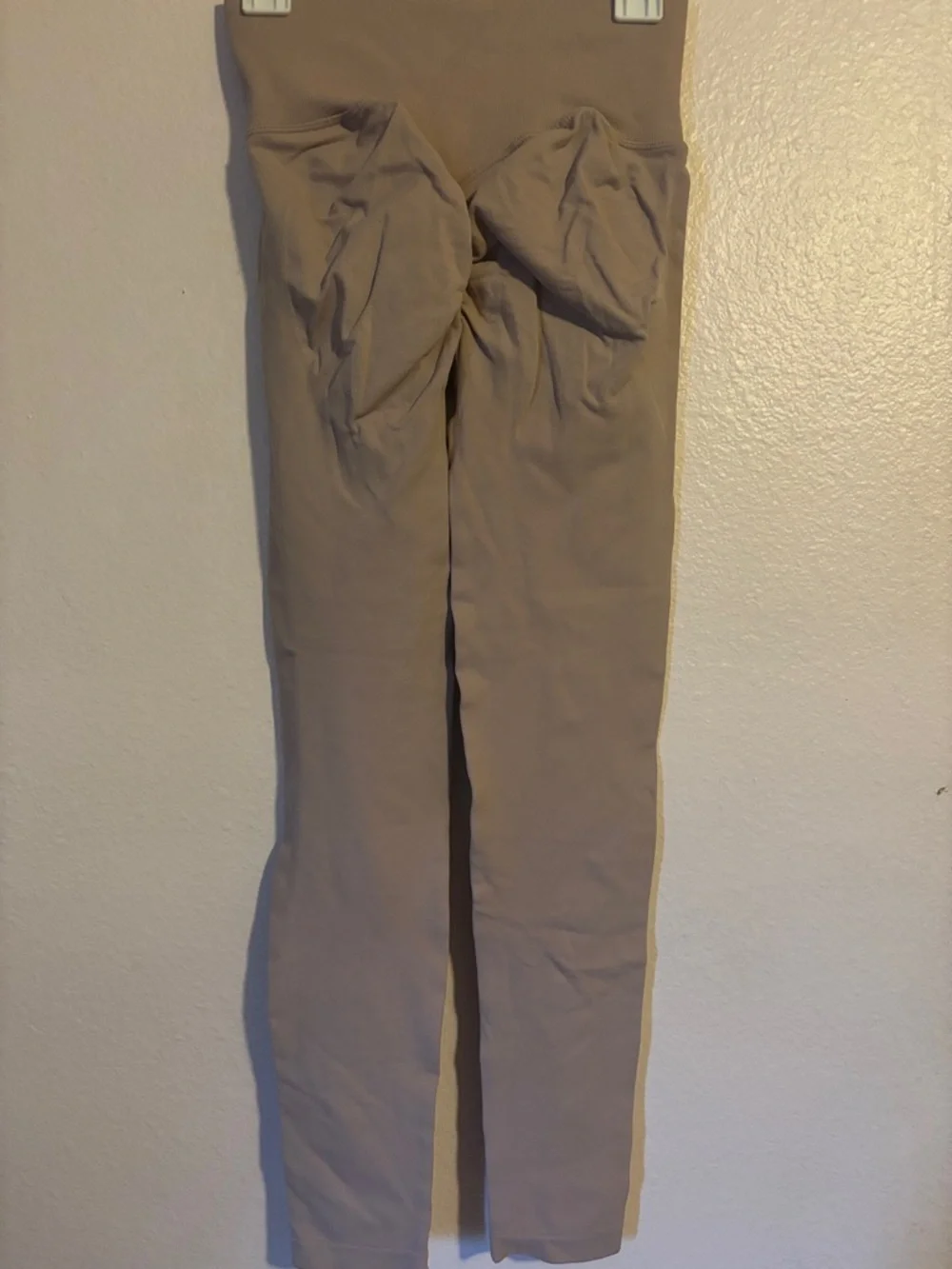 Seamless Leggings, Scrunch Butt Beige, Size S